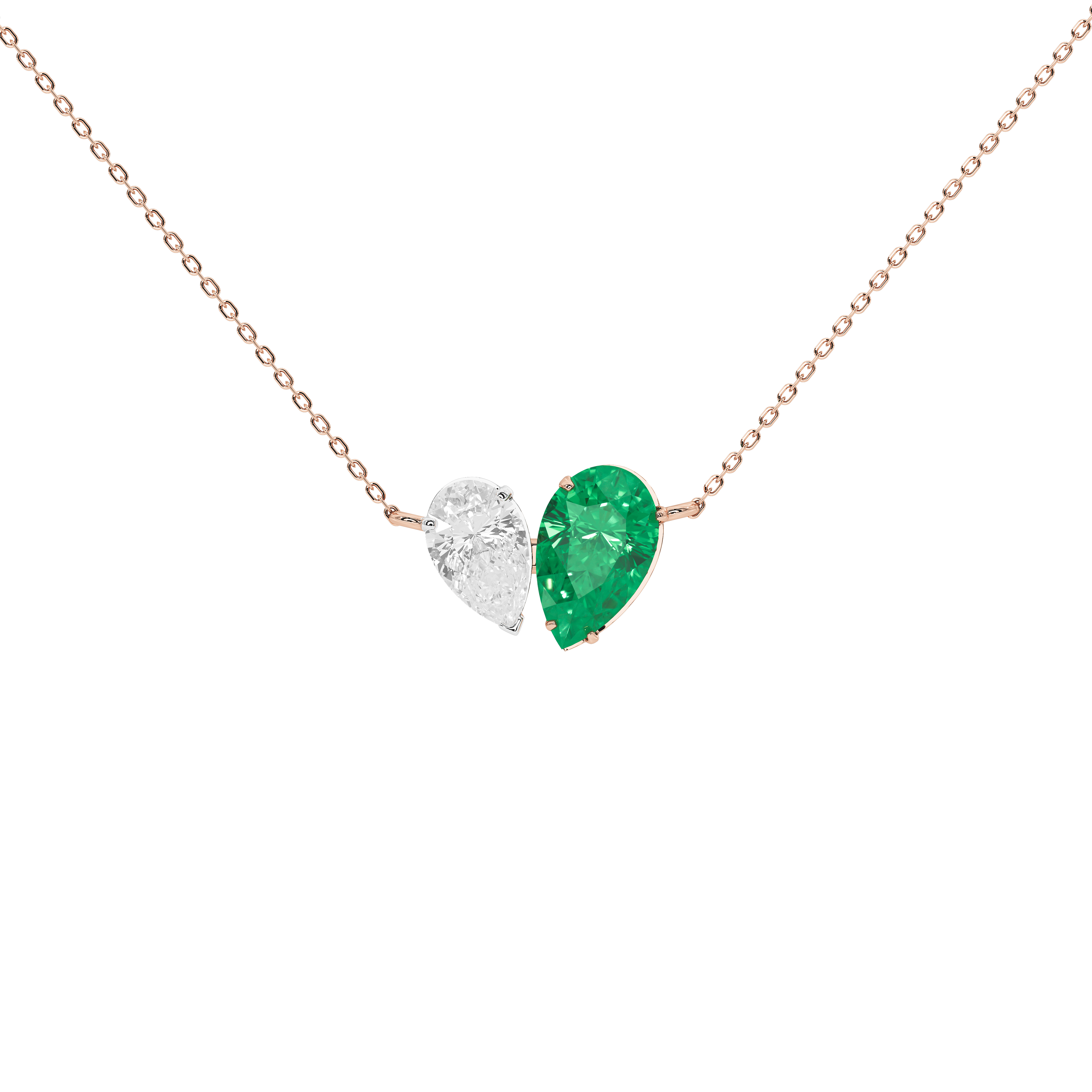 Elegant Pear Line Pendant