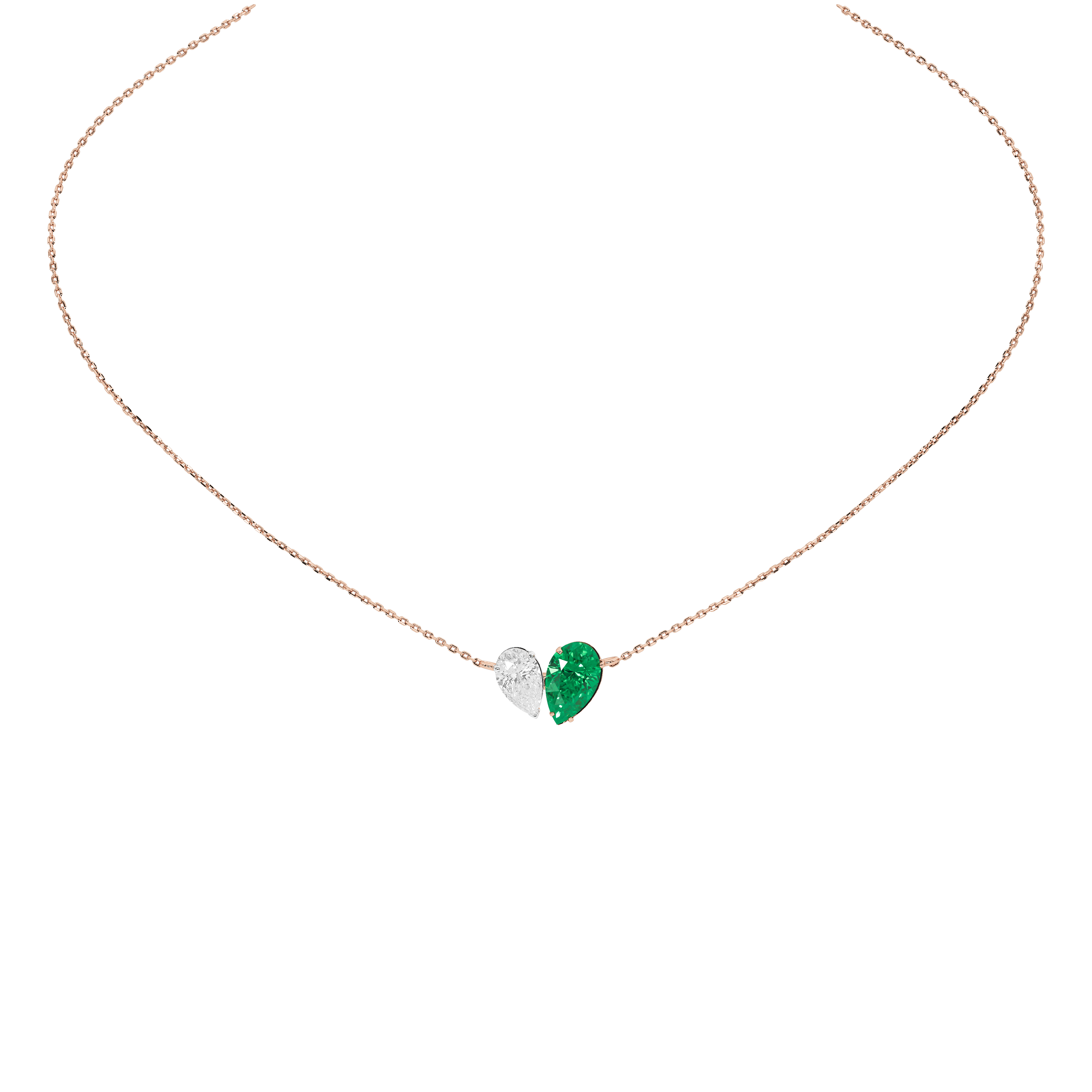 Elegant Pear Line Pendant