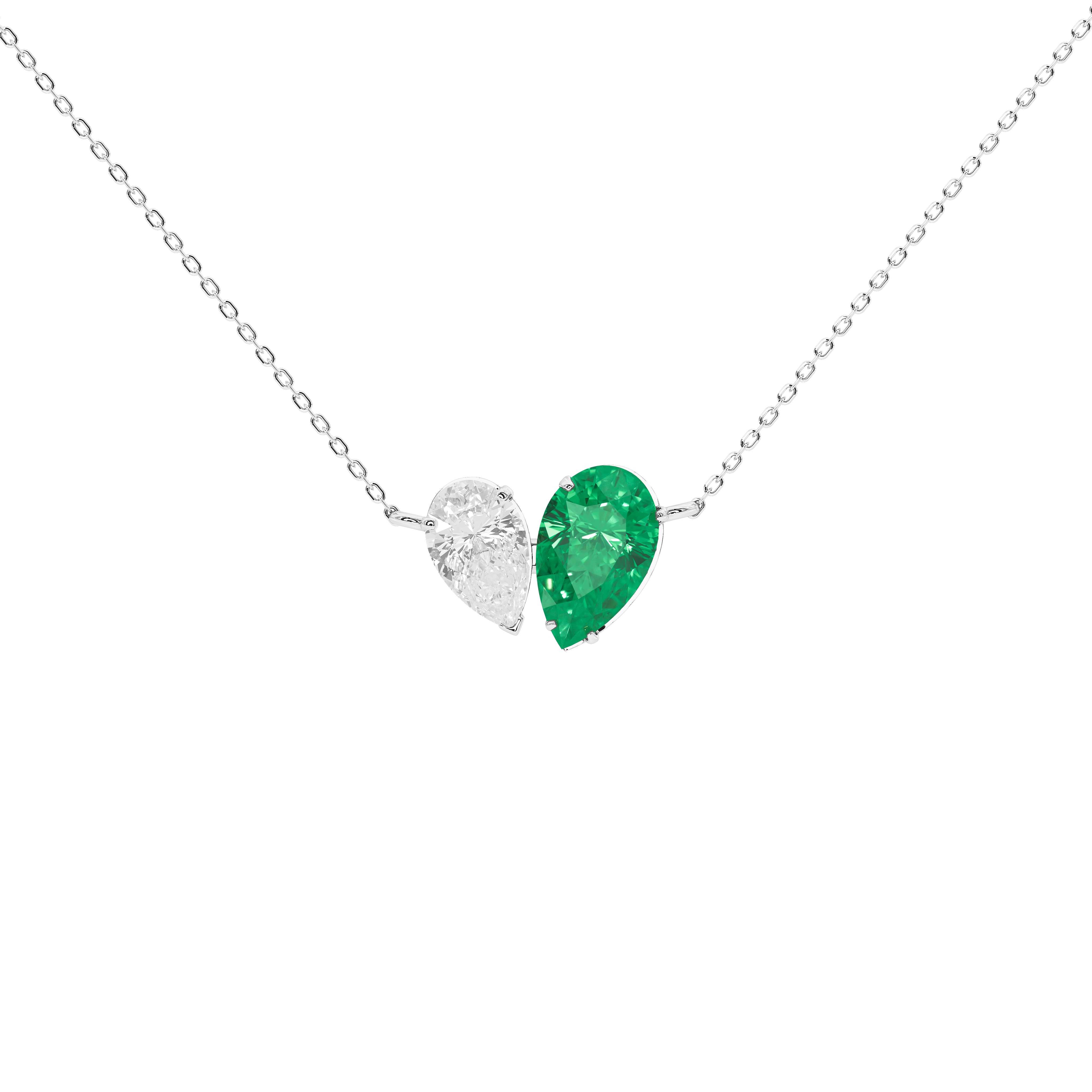 Elegant Pear Line Pendant