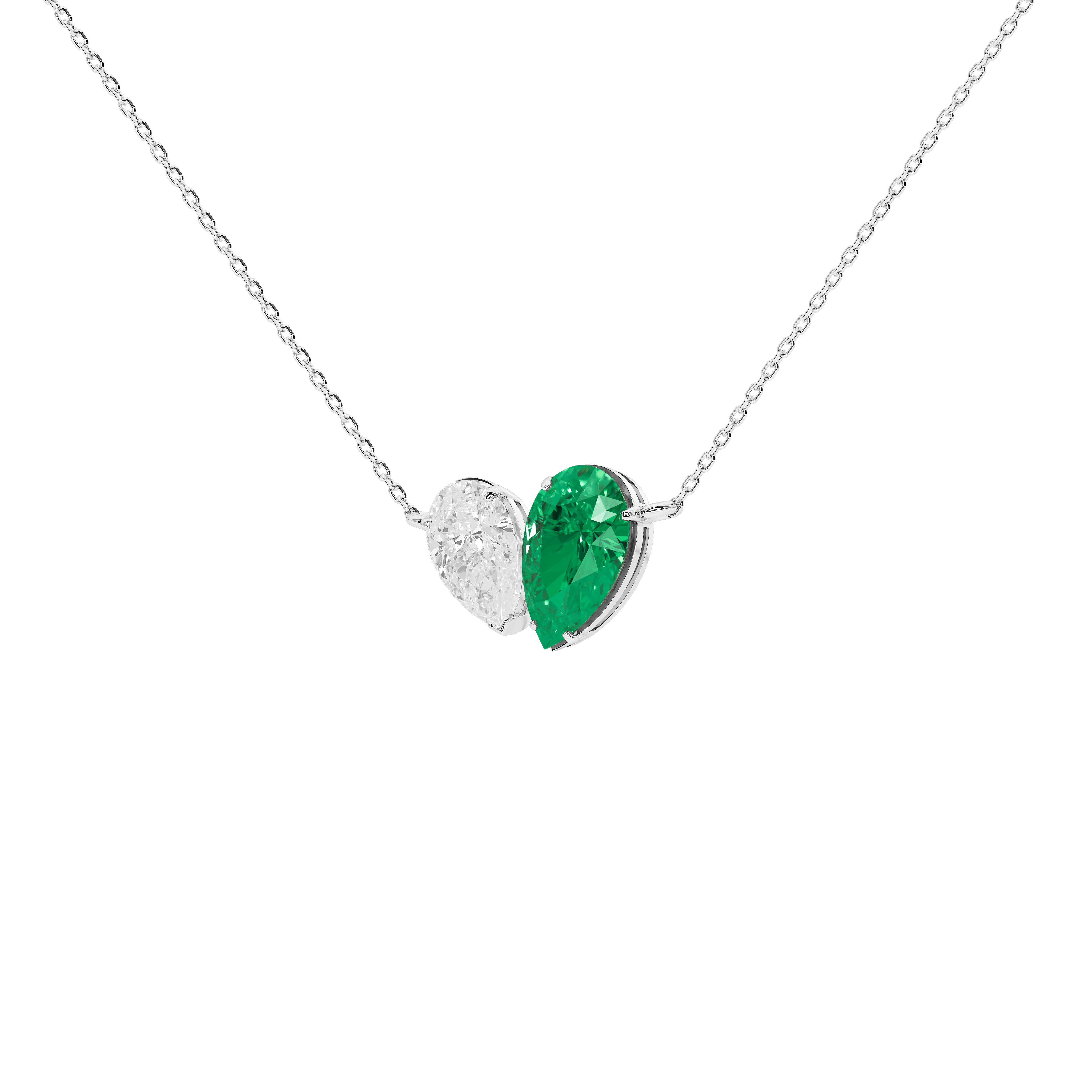 Elegant Pear Line Pendant