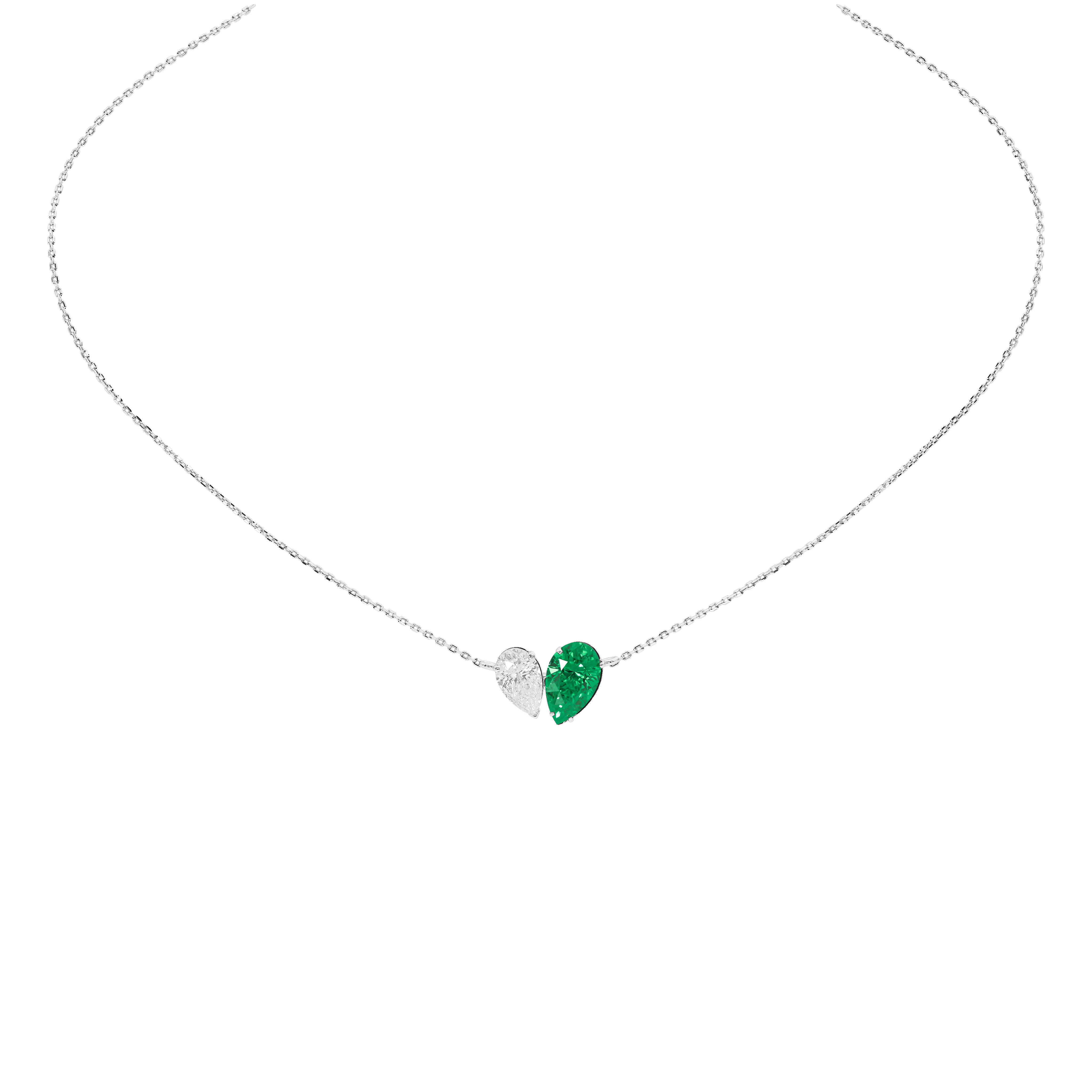 Elegant Pear Line Pendant