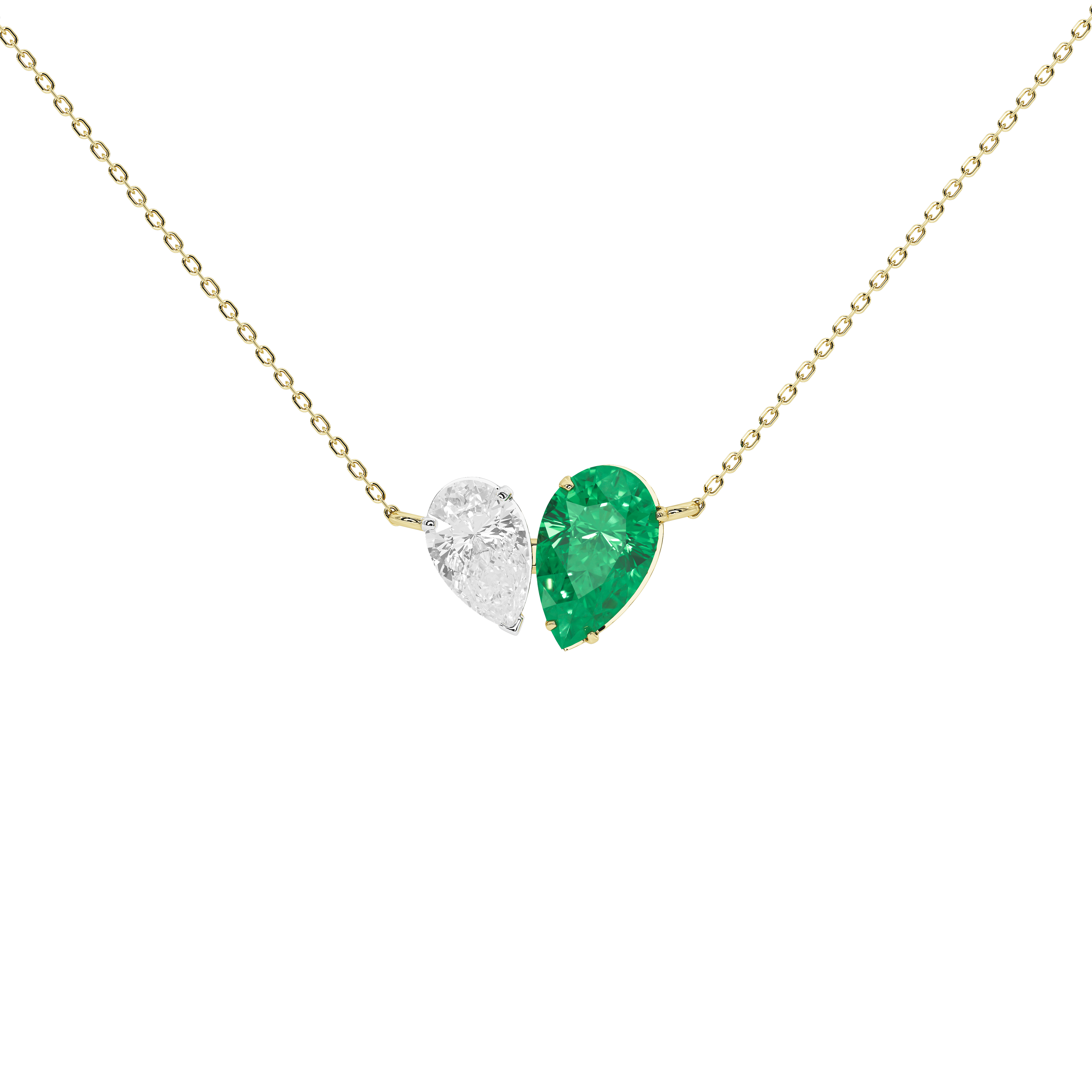 Elegant Pear Line Pendant