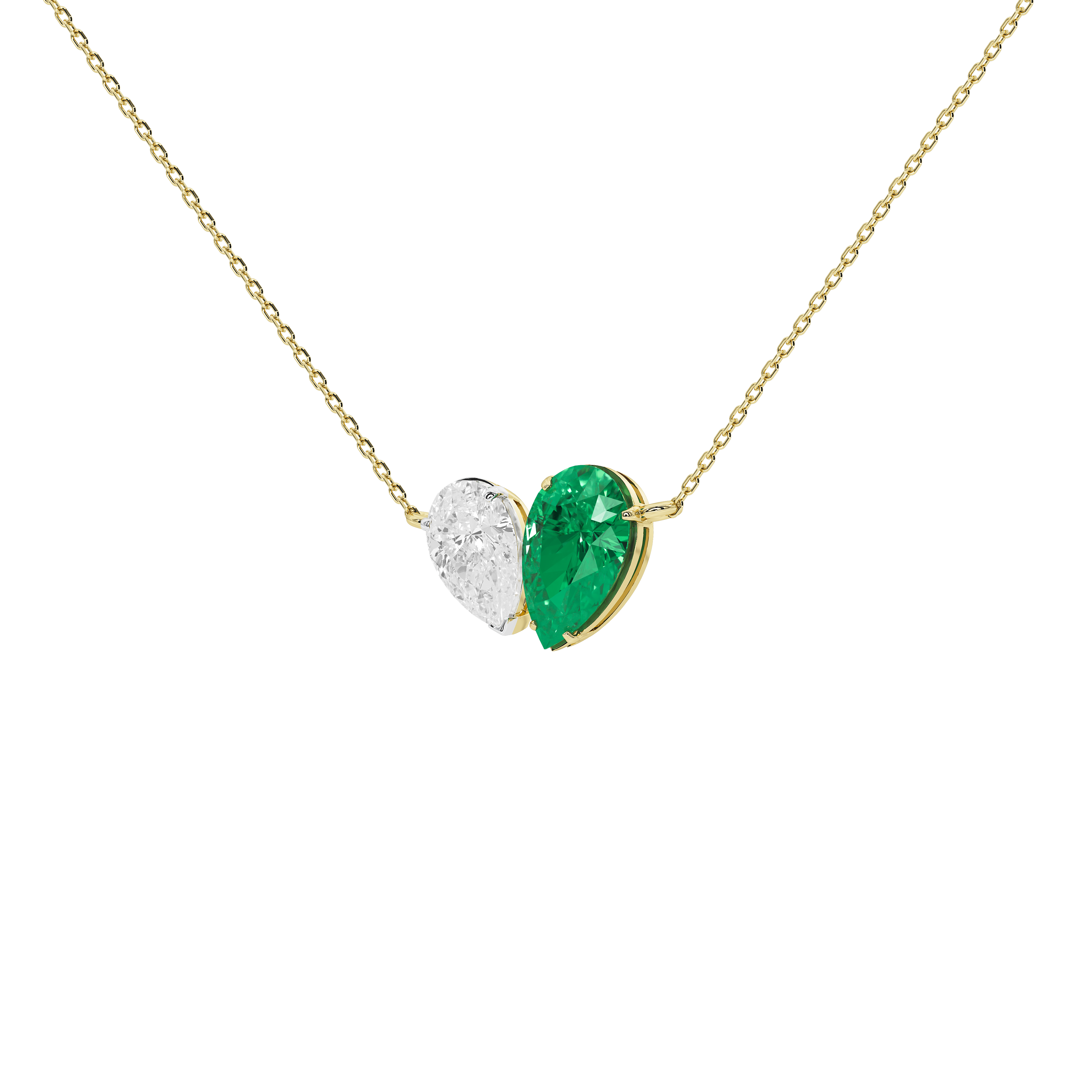 Elegant Pear Line Pendant