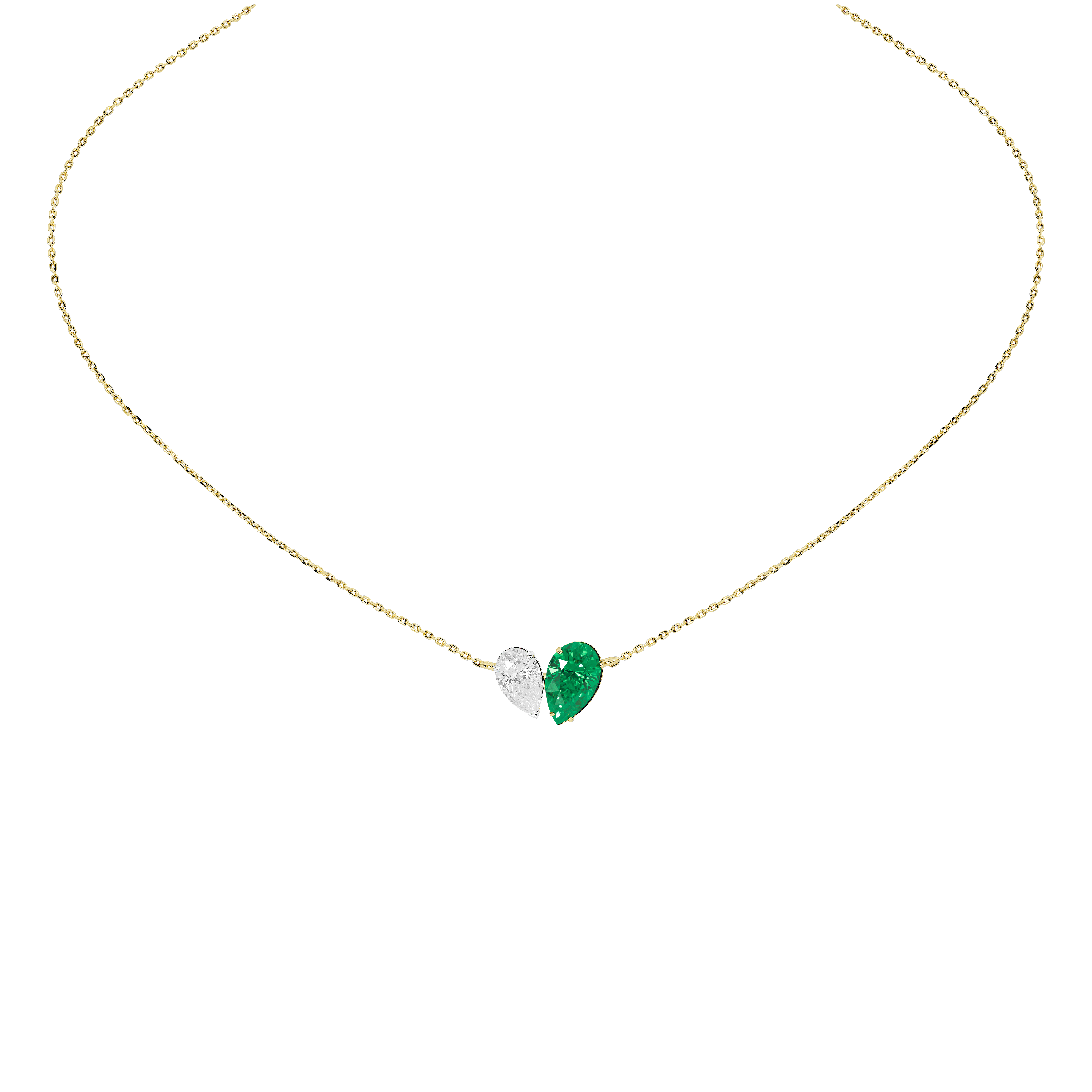 Elegant Pear Line Pendant