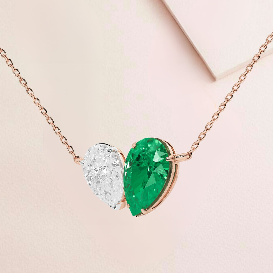 Elegant Pear Line Pendant