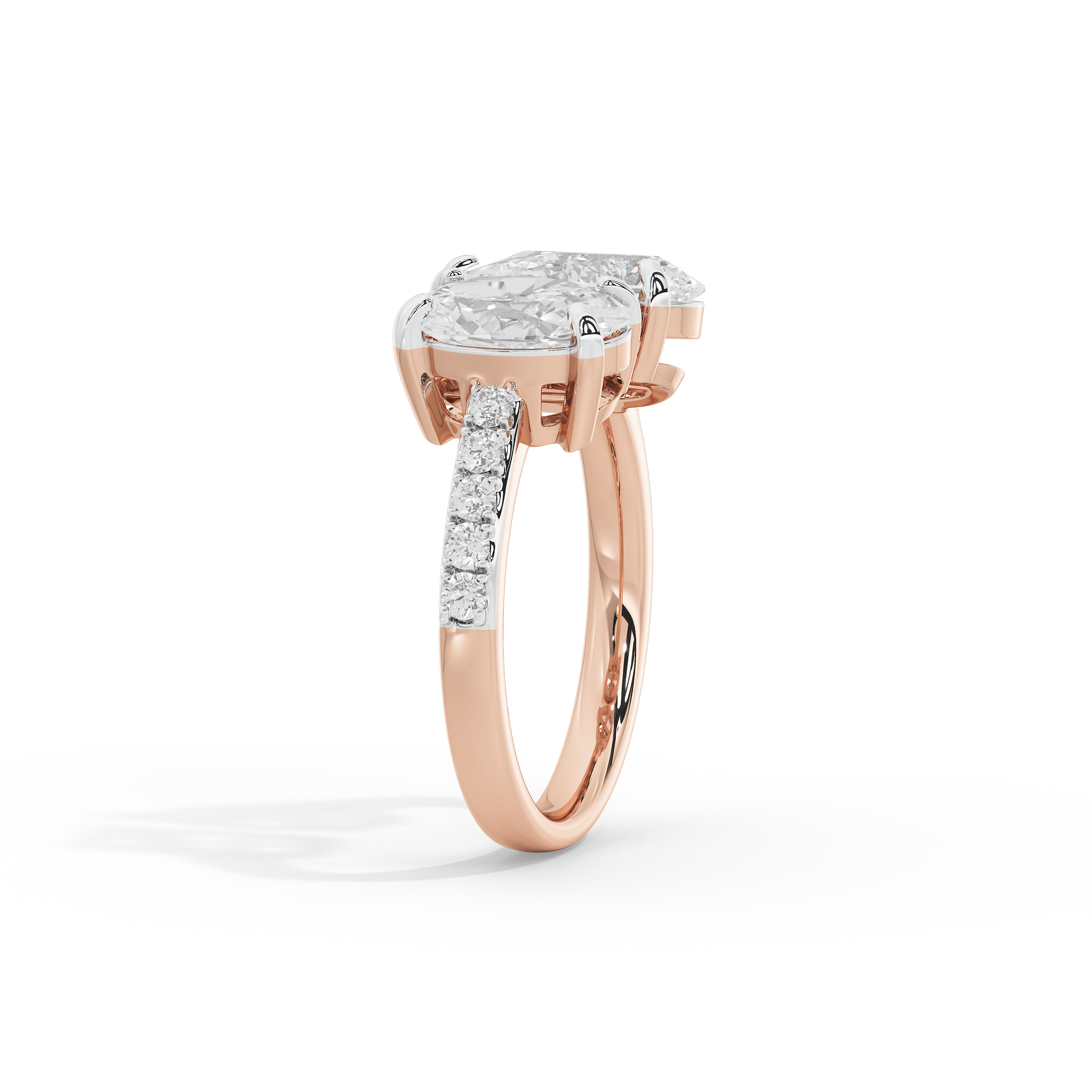 Two shape diamond ring